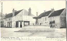 COURSON LES CARRIERES / La Place     CPA 1905 - Courson-les-Carrières