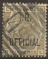 GB 1882 6d QV IR OFFICIAL SG O4 U #ALG25 - Service