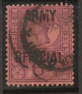 GB 1896 6d QV ARMY OFFICIAL SG O45 U #ALG38 - Service