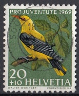 Svizzera 1969 Sc. B387 Uccelli Birds Passeri Golden OrioleUsed  Helvetia Switzerland - Sparrows