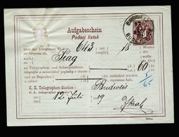 A5439) Österreich Austria Aufgabeschein Gebraucht Budweis 12.7.89 - Andere & Zonder Classificatie