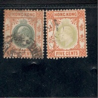 HongKong1903-4:Michel 57,78used - Usados