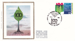 B01-088-4 2239  MET  FDC Soie   Syndicat 100 Ans Syndicalisme Chrétien 13-12-1986 1000 Bruxelles €3 - 1991-2000