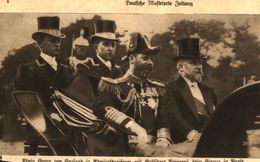König Georg Von England In Admiralsuniform Mit Präsident Boincaré  / Druck, Entnommen Aus Zeitschrift / 1914 - Bücherpakete