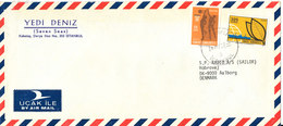 Turkey Air Mail Cover Sent To Denmark Istanbul 24-8-1978 - Luchtpost