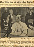 Papst Pius XII Gegen Faschismus /Druck,entnommen Aus Zeitschrift / 1946 - Colis