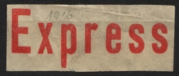 EXPRESS - Vignette Label - 1916 Hungary Ungarn Hongrie - Used - Timbres De Distributeurs [ATM]