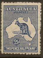 AUSTRALIA 1913 2 1/2d Roo SG 4 HM #ALK248 - Mint Stamps