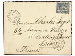 438 NUEVA CALEDONIA. 1890 (Dec 9). Cover At Military Concession Rate Franked By General Issues 1881 Dubois <B>15c.</B> B - Andere & Zonder Classificatie
