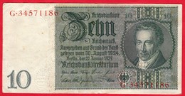 -- BILLET DE 10 REICHSMARK  - G.34571186 - - 10 Reichsmark