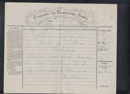 NDP Telegramm 1870 - Briefe U. Dokumente