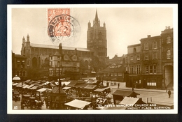 St. Peter Mancroft Church And Market Place Norwich / Postcard Circulated, 2 Scans - Norwich