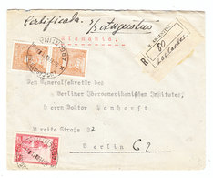 Argentina/Germany Los Cardos REGISTERED COVER 1938 - Briefe U. Dokumente