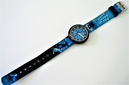 Watches : FLIKFLAK - SKATER'S WORLD IN BLUE - ZFPN056 30 - Working Condition - Running - Excelent Conditon - Horloge: Modern