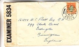 Irlande - Lettre De 1941 - Oblit Nas Na Riogh - Exp Vers Birmingham - Avec Censure - Lettres & Documents