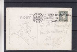 Irlande - Carte Postale De 1949 - Oblit Baile Atha Cliath - Exp Vers Antwerpen - Pub Pour La Banque - Brieven En Documenten