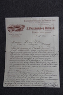 Facture Ancienne - NANGIS - Entrepôt Vinicole De NANGIS, E.PAILLARD Et RICHLE ( Cognac, Rhum, Eau De Vie) - Alimentaire