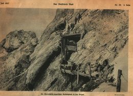 Ein Österreichisch - Ungarischer Geschuetzstand In Den Bergen /Druck,entnommen Aus Zeitschrift /1917 - Pacchi