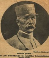 General Petain /Druck,entnommen Aus Zeitschrift /1917 - Bücherpakete