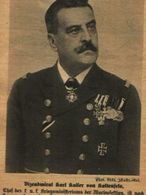 Vizeadmiral Karl Kailer Von Kaltenfels /Druck,entnommen Aus Zeitschrift /1917 - Packages