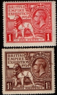 SGreat Britain 1924 Wembley 2 Values Line Perforation MNH - Neufs