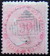 BRITISH INDIA 1868 8as Queen Victoria DIE-II Used Watermark : Elephant's Head - 1858-79 Kolonie Van De Kroon