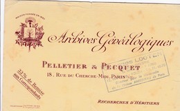 Pelletier & Pecquet, Archives Généalogiques, Recherche D'héritiers, Paris - A