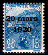 Monaco-278 - Emissione 1920: Y&T N. 40 (+) Hinged - Senza Difetti Occulti.) - Nuevos