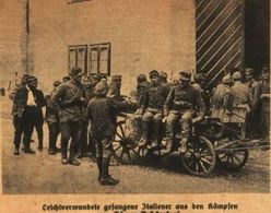 Leichtverwundete Gefangene Italiener Aus Den Kämpfen Am Görzer Brueckenkopf / Druck, Entnommen Aus Zeitschrift /1916 - Colis