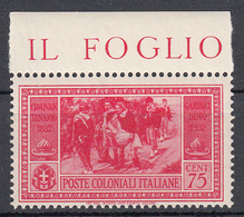 Emissioni Generali - Cinquantenario Garibaldino (1932) - 75 Cent. ** - General Issues