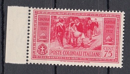 Emissioni Generali - Cinquantenario Garibaldino (1932) - 75 Cent. ** - Algemene Uitgaven