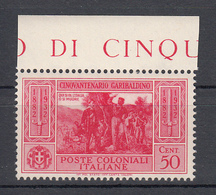 Emissioni Generali - Cinquantenario Garibaldino (1932) - 75 Cent. ** - Amtliche Ausgaben