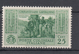 Emissioni Generali - Cinquantenario Garibaldino (1932) - 25 Cent. ** - Emisiones Generales