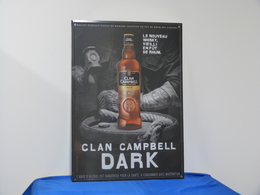 Plaque Métal "CLAN CAMPBELL DARK" Whisky - Tin Signs (vanaf 1961)
