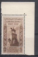 Emissioni Generali - Cinquantenario Garibaldino (1932) - 2,55+0,50 Lire ** - Amtliche Ausgaben