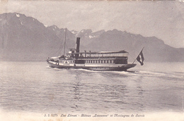 SUISSE,HELVETIA,SWISS,SWITZERLAND,SCHWEIZ,SVIZZERA,LAC LEMAN ,1900,BATEAU LE LAUSANNE - Au