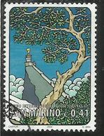 REPUBBLICA DI SAN MARINO 2002 ANNO INTERNAZIONALE DELLE MONTAGNE € 0.41 USATO USED OBLITERE' - Usados