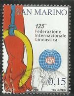 REPUBBLICA DI SAN MARINO 2006 FEDERAZIONE INTERNAZIONALE DELLA GINNASTICA € 0.15 USATO USED OBLITERE' - Usados