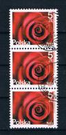 Polen 2015 Blumen Mi.Nr. 4789 3er Streifen Gestempelt - Usados