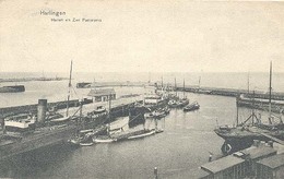 Harlingen, Haven En Zee Panorama  (binnenscheepvaart)    Stempel Nieuweschans - Harlingen