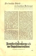 Die Deutsche Schrift - Ein Deutsches Kulturgut  /Artikel, Entnommen Aus Zeitschrift /1935 - Packages