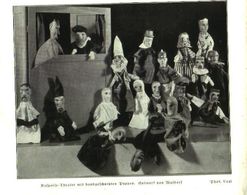 Kasperletheater Mit Handgeschnitzten Puppen (Entwurf Von Waldorf)  / Druck, Entnommen Aus Zeitschrift /1935 - Bücherpakete