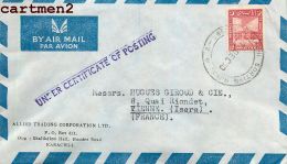 PAKISTAN " UNDER CERTIFICATE OF POSTING " KARACHI SORTING STAMP TIMBRE PHILATELIE AIR-MAIL - Pakistan