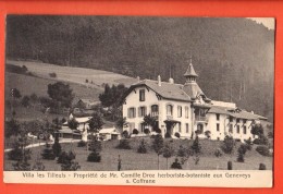 GCD-02 Geneveys-sur-Coffrane Val De Ruz, Villa Les Tilleuls, Propriété De M. Camille Droz Botaniste.Circulé En 1921 - Geneveys