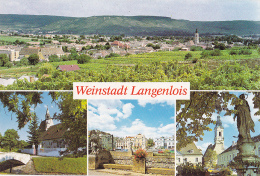 Weinstadt Langenlois - Multivues 4 Vues (Vue Générale, Nikolauskirche, Kornplatz, Pfarrkirche) Circ 1990 - Langenlois