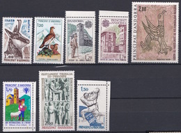 ANDORRE N° 274 à 281  NEUF** TTB  MNH ANNEE COMPLETTE 1979 - Full Years