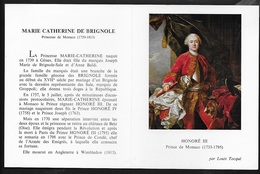 Monaco Feuillet De 4 Pages émis En 1967 Homoré III Et Marie Catherine De Brignole  Histoire   Photos TB ! ! - Cartas & Documentos