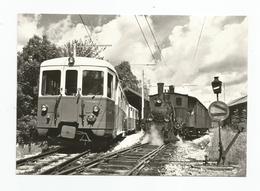 Suisse Neuchatel Cpm Les Brenets ( 2 Générations De Train ) - Les Brenets