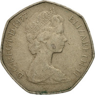 Grande-Bretagne, Elizabeth II, 50 New Pence, 1977, TB+, Copper-nickel, KM:913 - 50 Pence