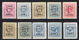 BELGIO - 1960-1965 - PREOBLITERATI - Typos 1951-80 (Chiffre Sur Lion)